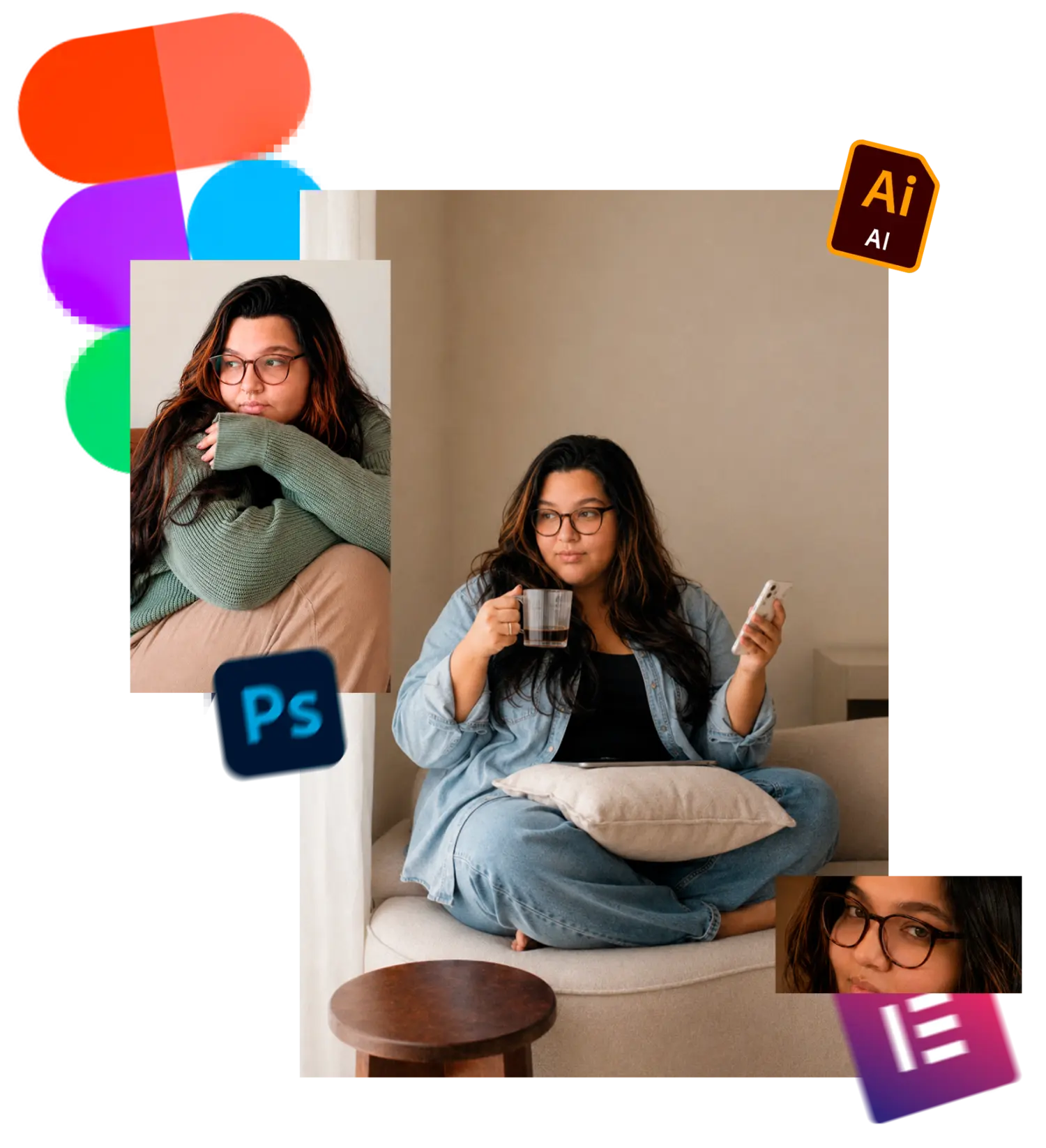 Composição de fotos de Adelyta, designer responsável pela Lyta